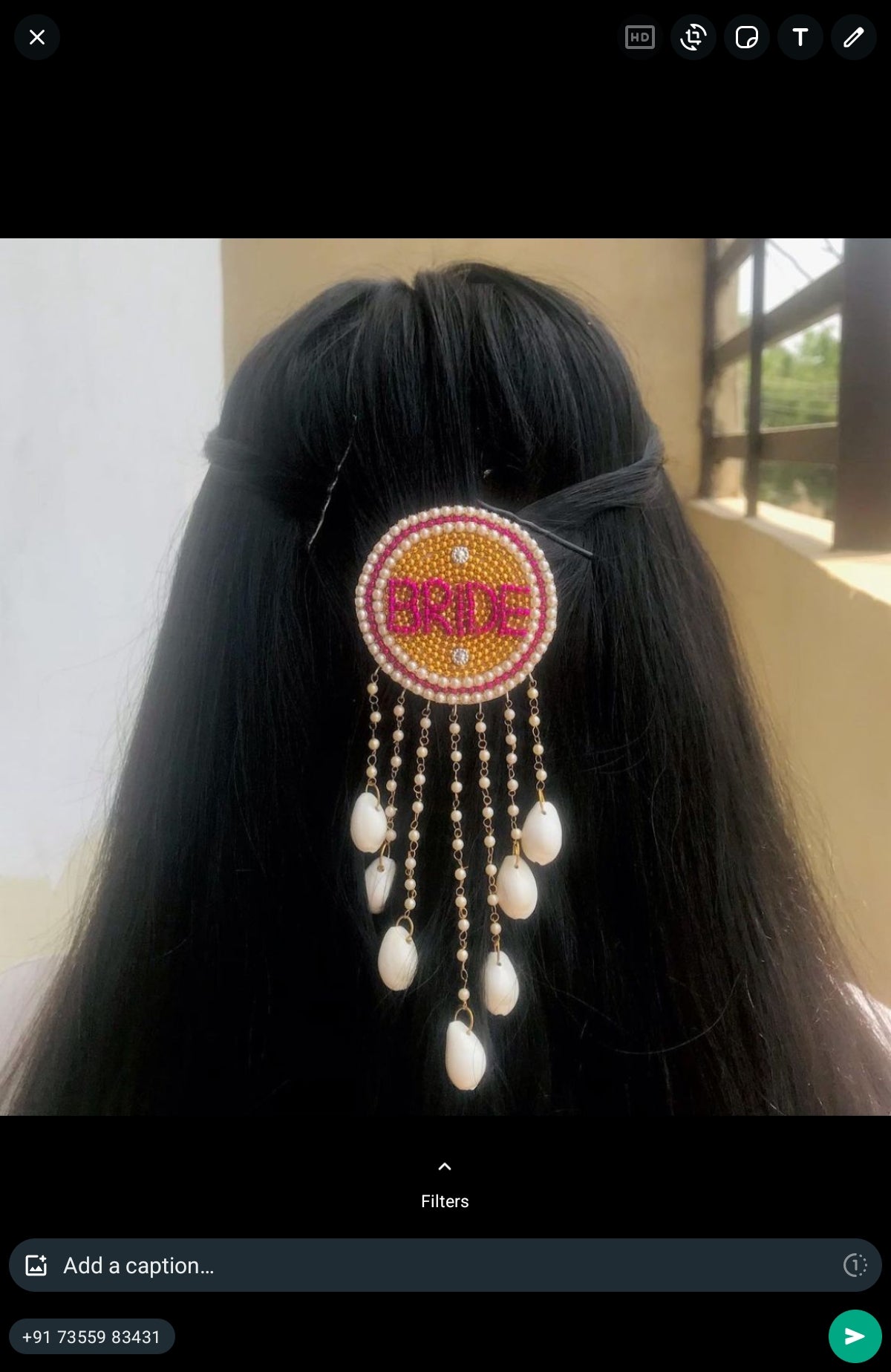 Bride hair clip