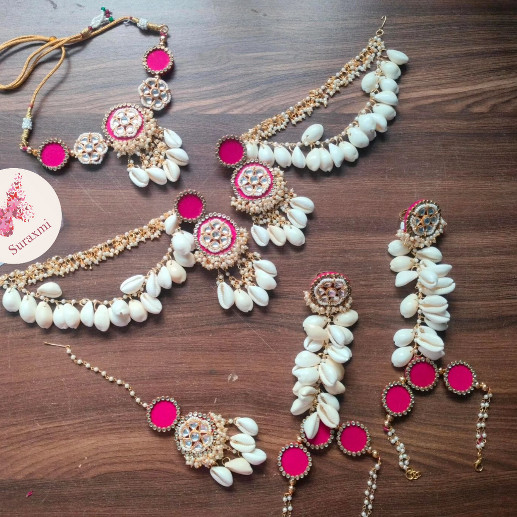 Pink shell jewellery