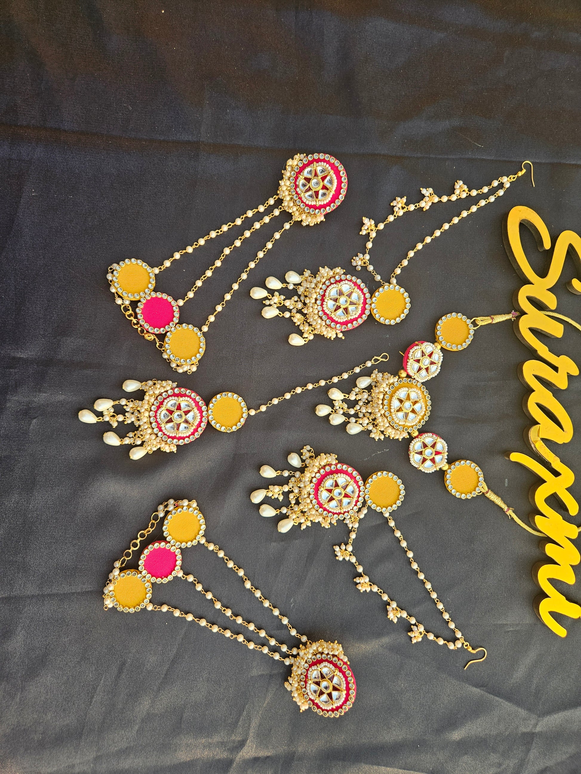 Mustard pink jewellery