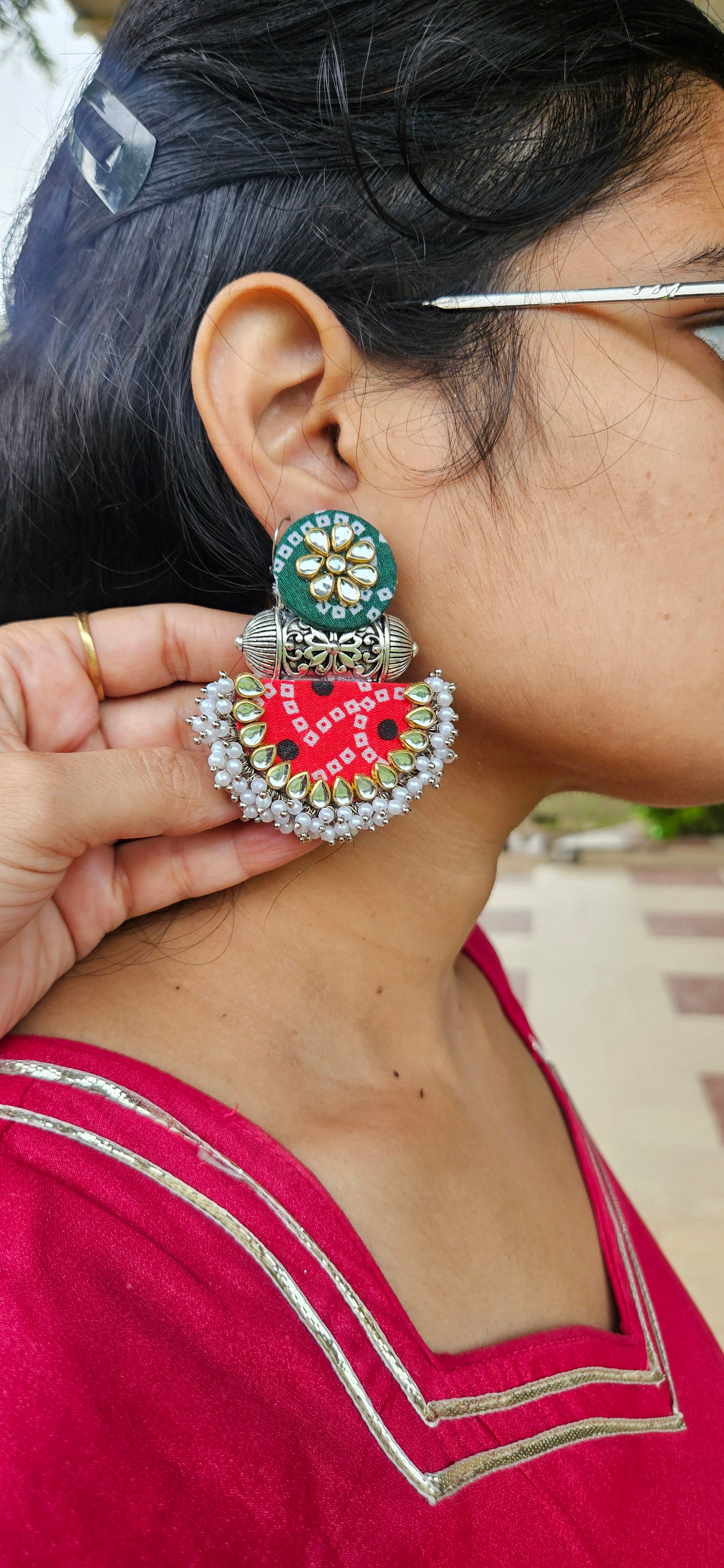 Silver earrings