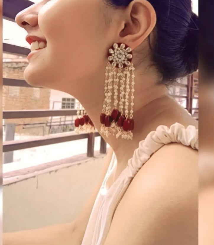 Kundan & beads Earrings