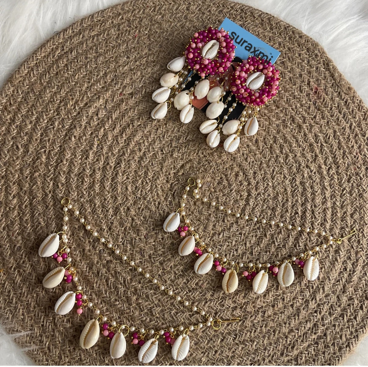 Pink baby pink shell Earrings