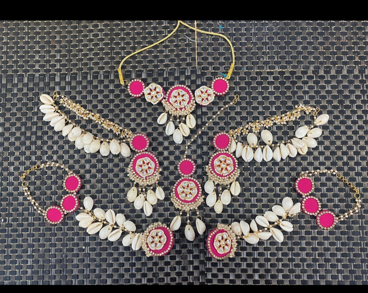 Pink shell jewellery