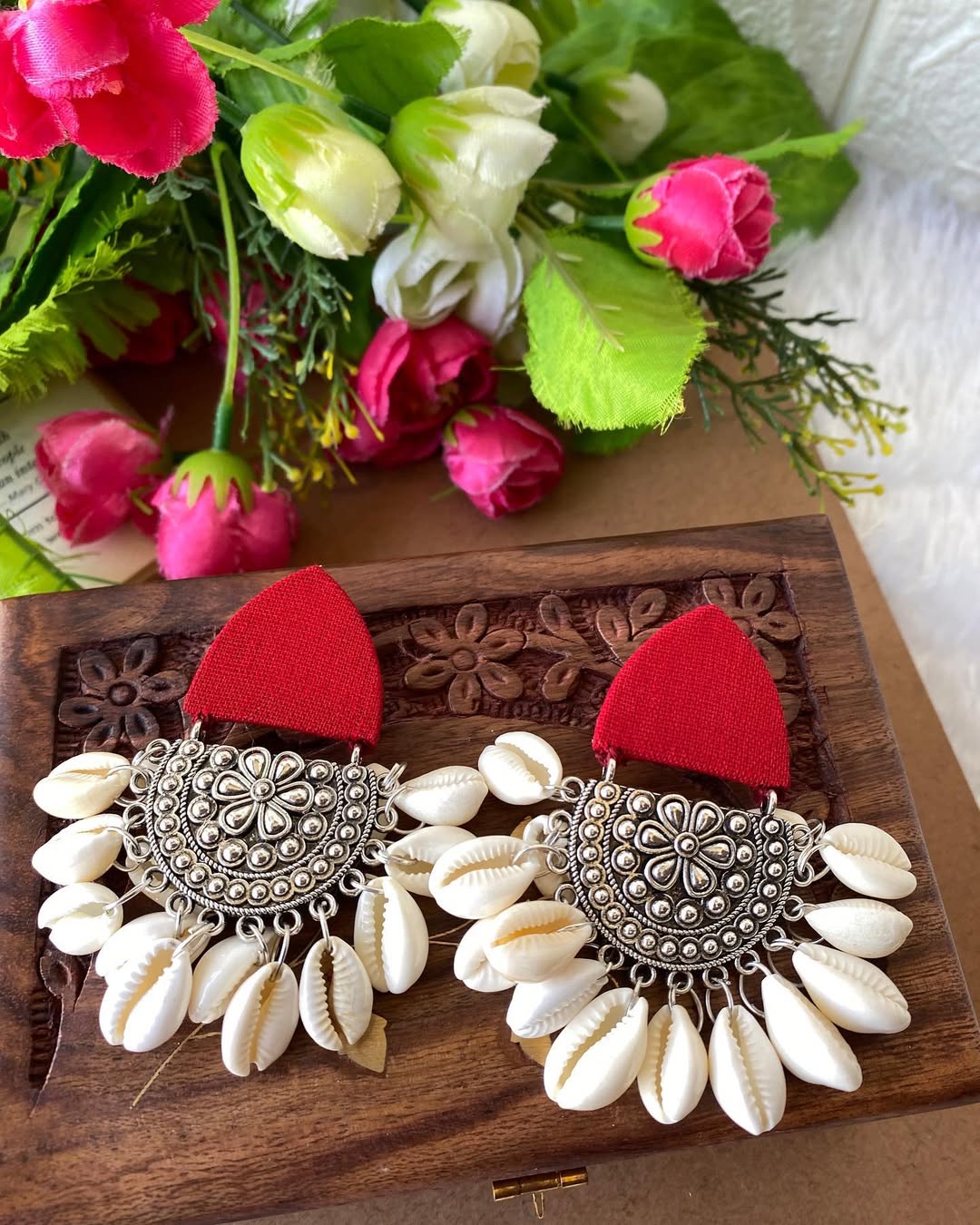Shell silver Earrings