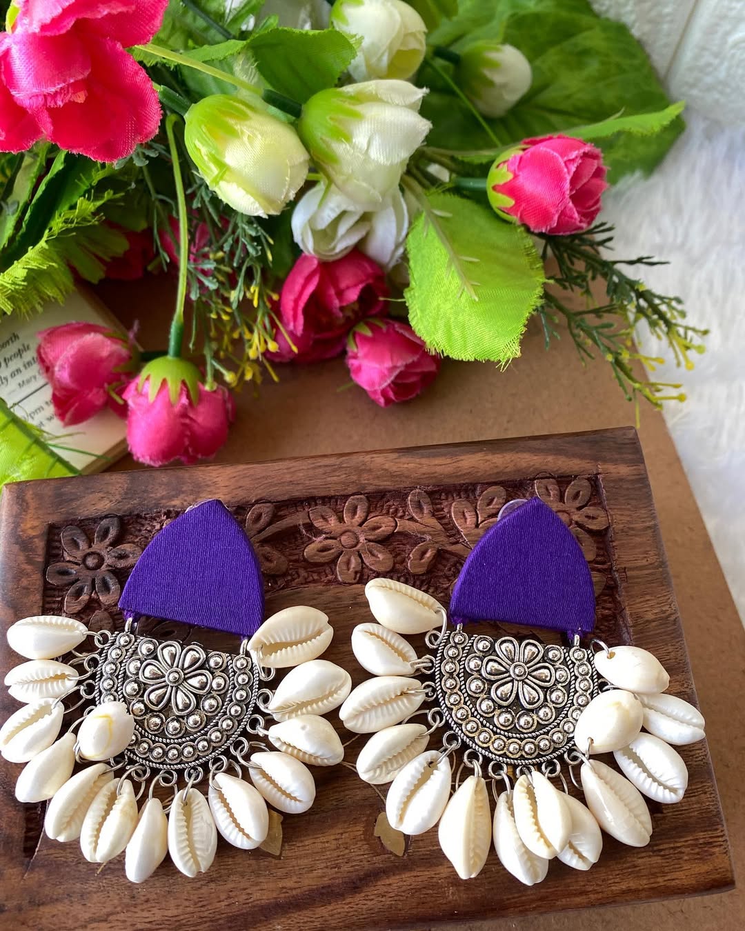 Shell silver Earrings