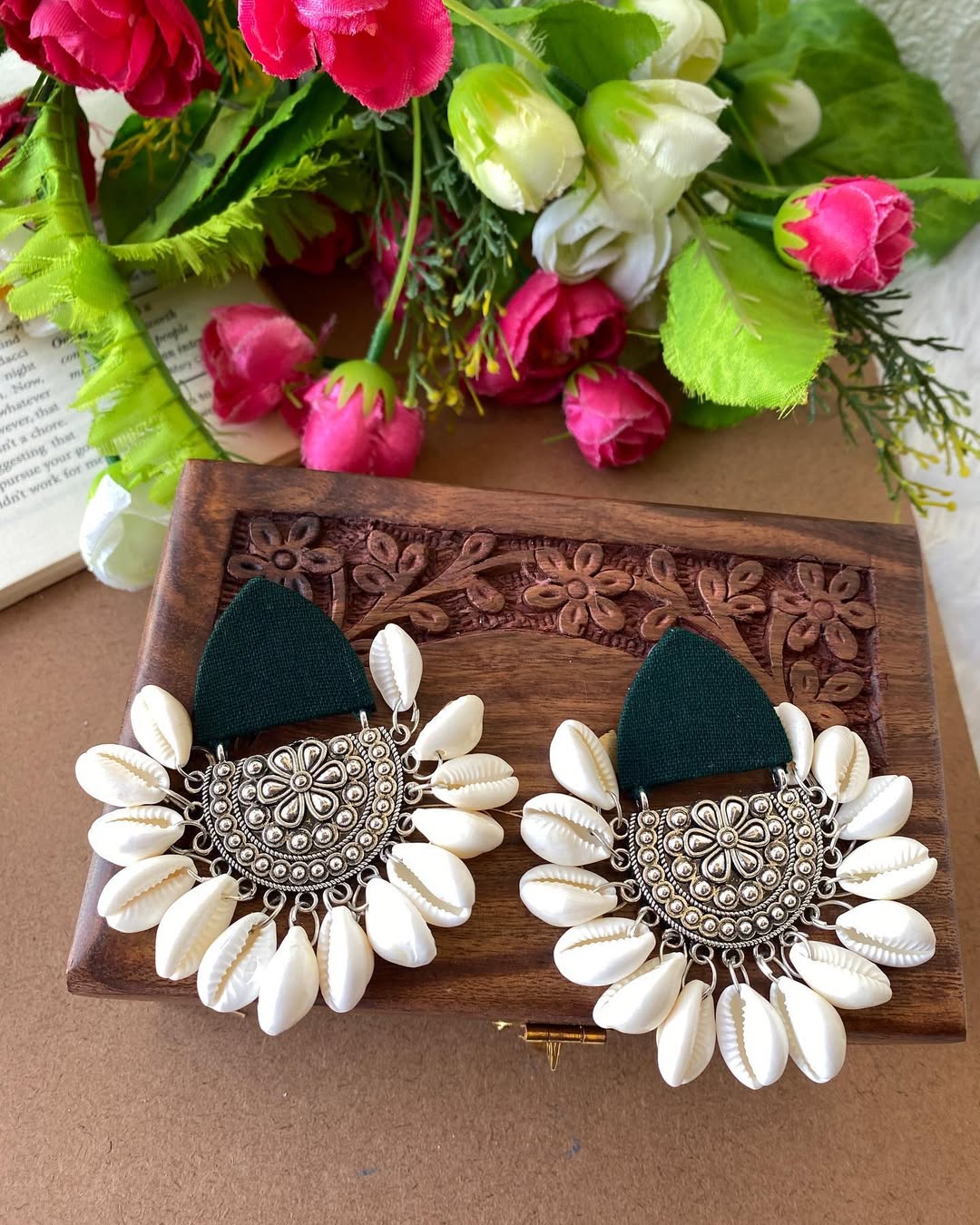 Shell silver Earrings