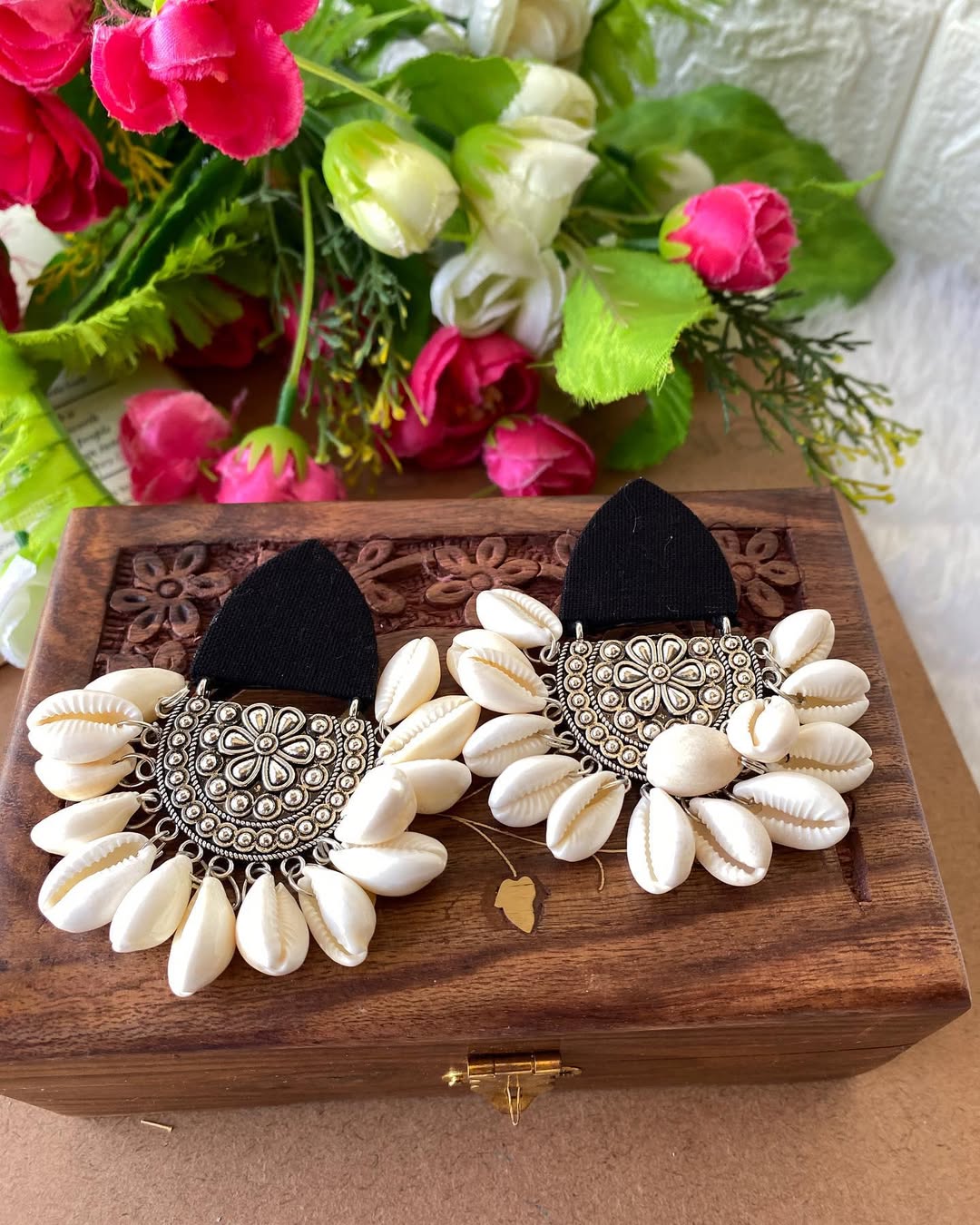 Shell silver Earrings